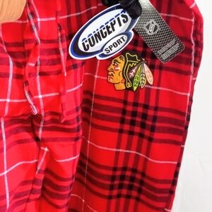 NWT 2XL Chicago Blackhawks Red Plaid Lounge Pants Pajama Flannel 2X XXL Plus